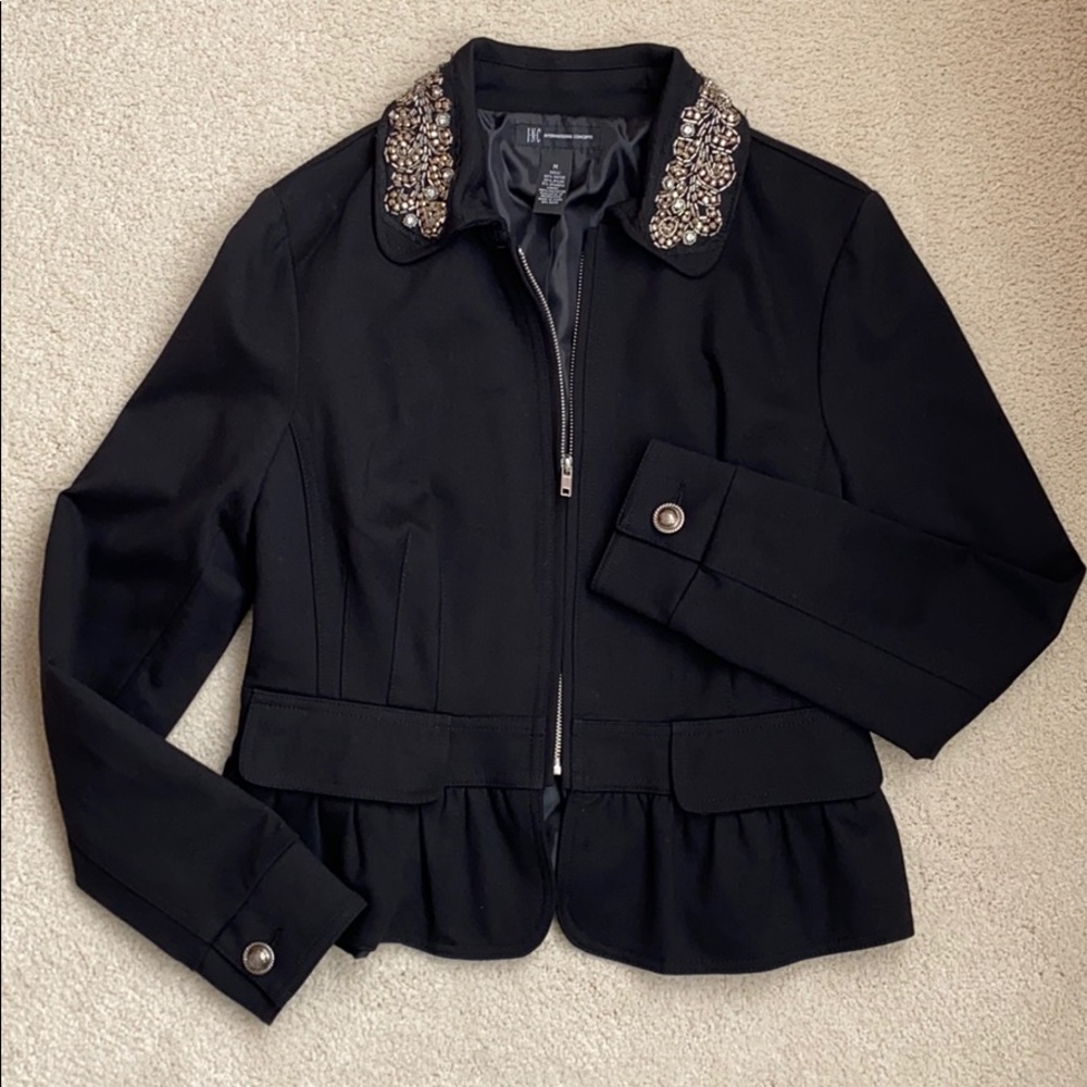 INC peplum work jacket